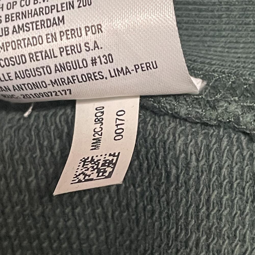 American Eagle Sweatshirt Mens M Green Pullover Fleece Crewneck Pockets Logo - Picture 10 of 12